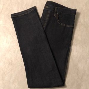 Uniqlo Pants Men's Dark Blue Slim Straight Low Rise 5 Pockets Jeans Size: 32X34